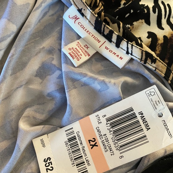 NWT JM Collection plus size 2X one-piece short sleeves - Picture 2 of 9